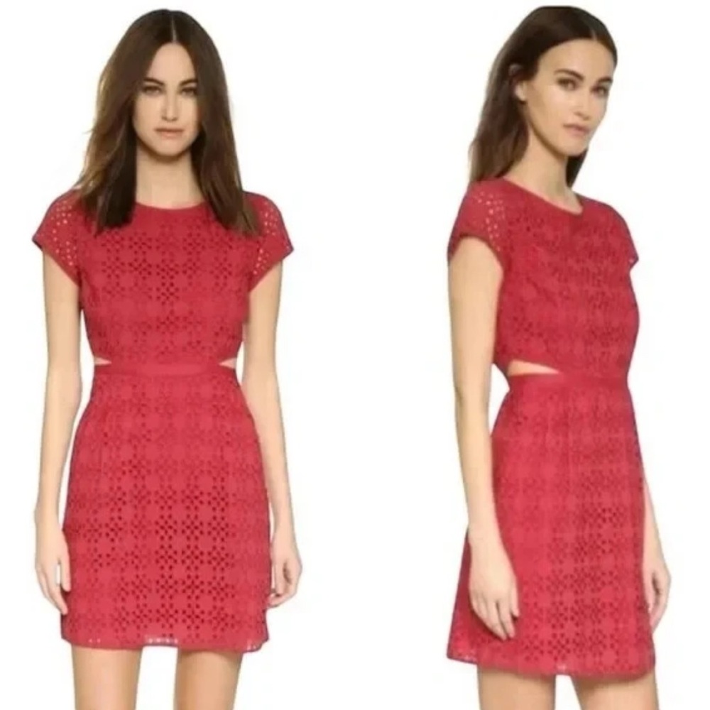 Madewell Red Cutout Mini Dress